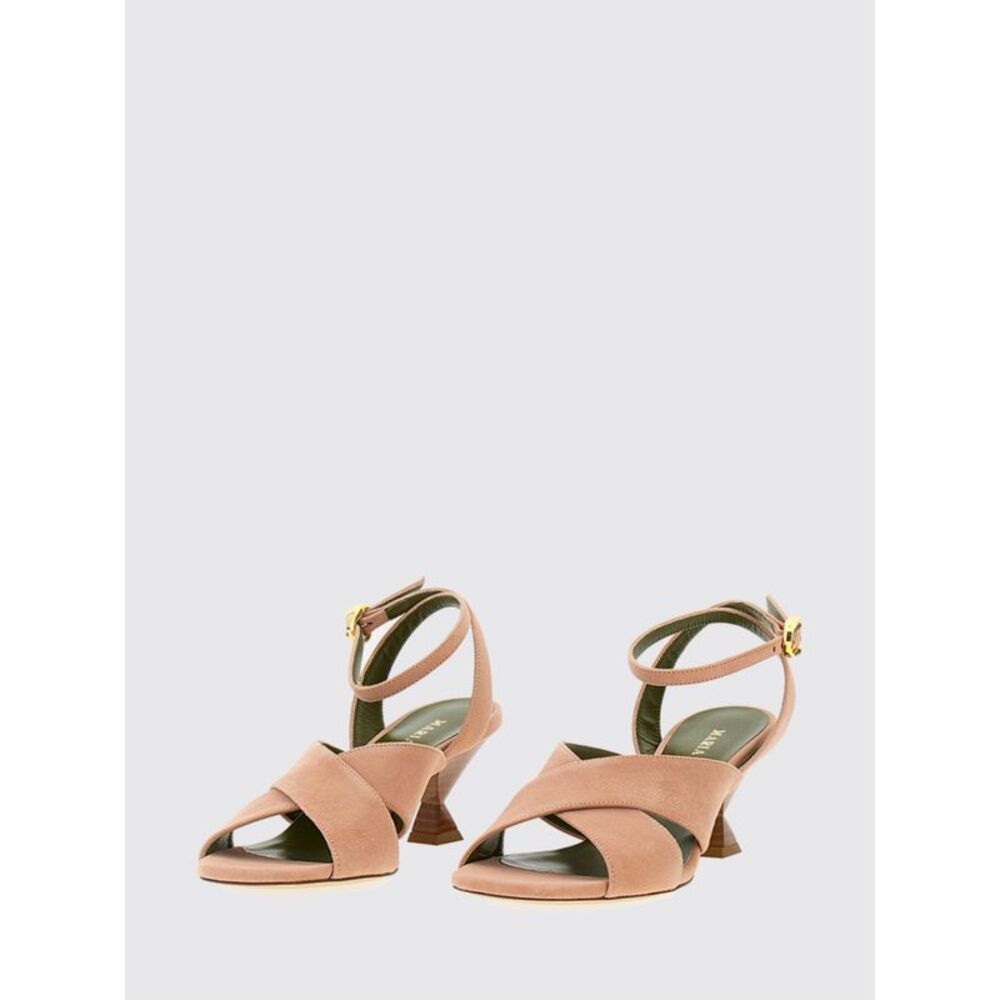 Maria Luca Women Maria Luca Osanna Suede Sandals With Cone Heel And Ankle Strap